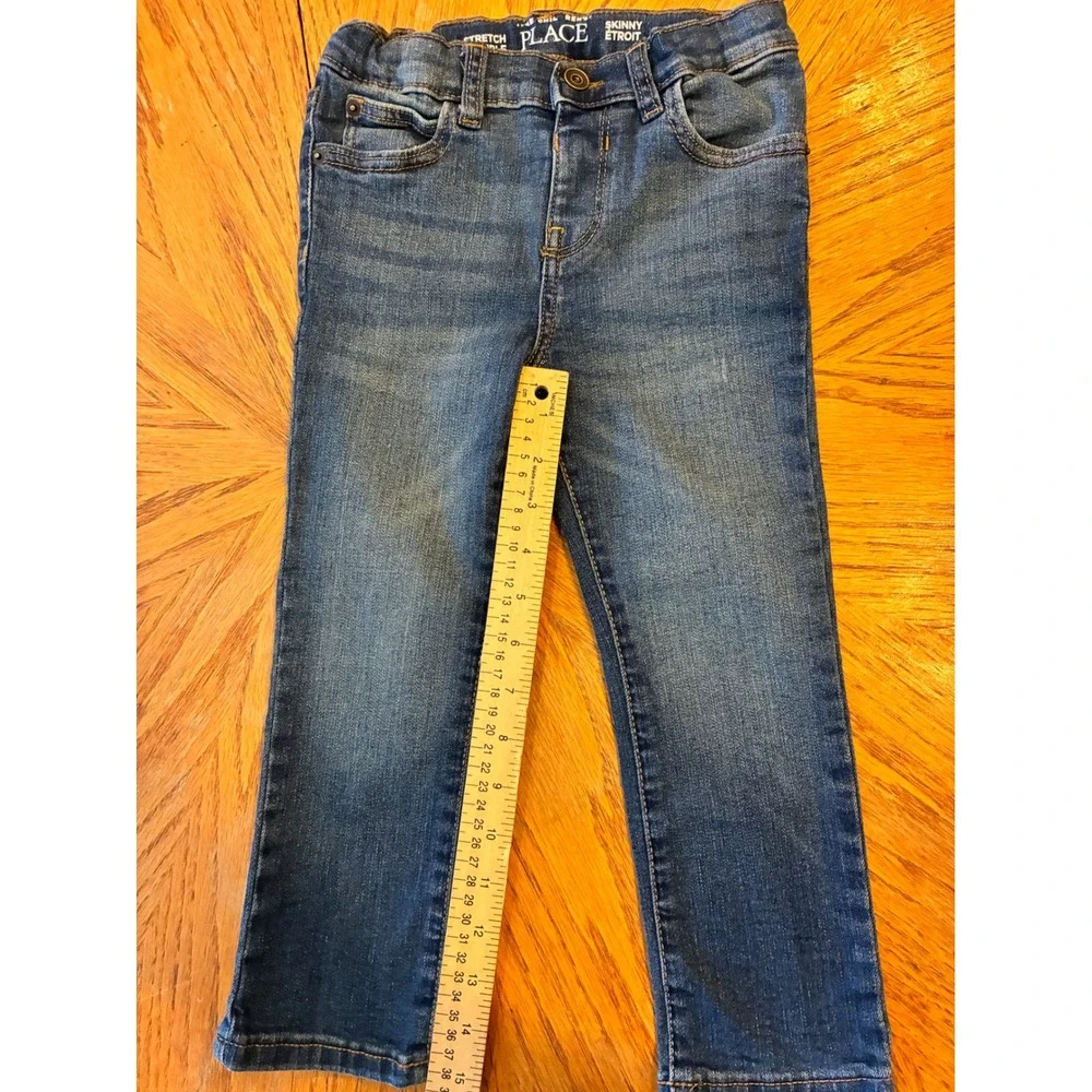 The Children's Place Boys Skinny Stretch Jeans Medium Wash Denim Size 4T